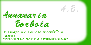 annamaria borbola business card